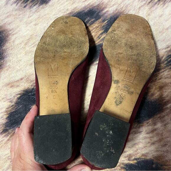 Vintage VanEli Deep Wine Red Block Pumps Heels Size 8.5 - Picture 7 of 9